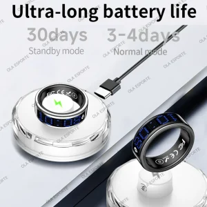 2026 Smart Ring Touch Display Health Tracker Charging Base - Thumbnail Image 3