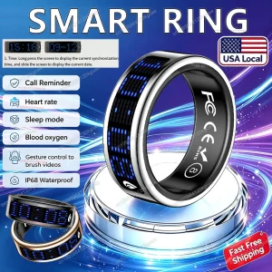 2026 Smart Ring Touch Display Health Tracker Charging Base