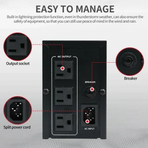 500VA 300W UPS Battery Backup System - Thumbnail Image 2