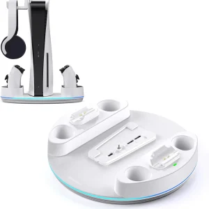 NEWDERY PS5 Pro Slim RGB Stand Charger