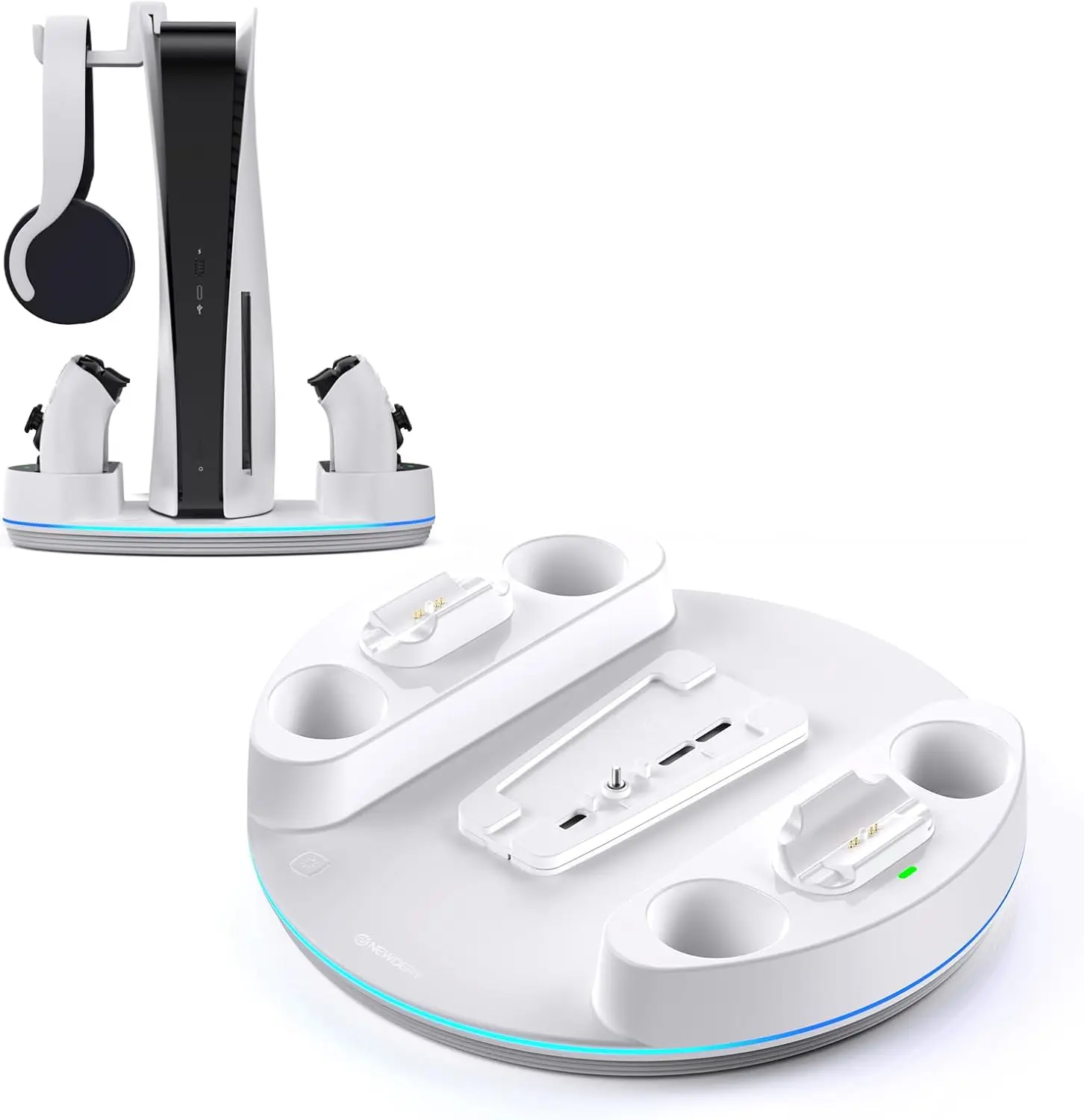 NEWDERY PS5 Pro Slim RGB Stand Charger - Image 1
