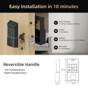 Smart Fingerprint Keyless Door Lock - Thumbnail Image 2