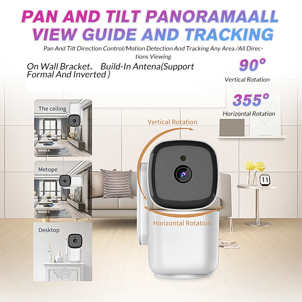 T200 1080P Dual-Band WiFi PTZ Camera - Image 2