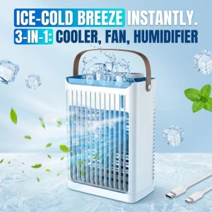 Portable 3-in-1 Air Cooler Humidifier Fan - Thumbnail Image 2