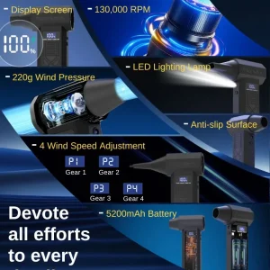 120,000 RPM Portable Electric Air Blower - Thumbnail Image 2