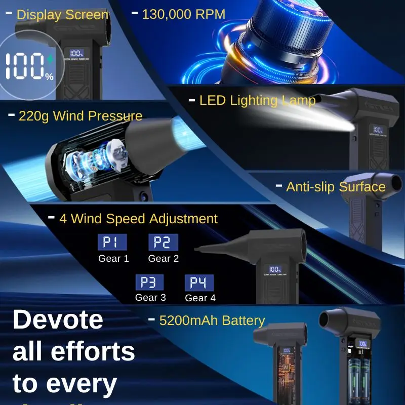 120,000 RPM Portable Electric Air Blower - Image 2