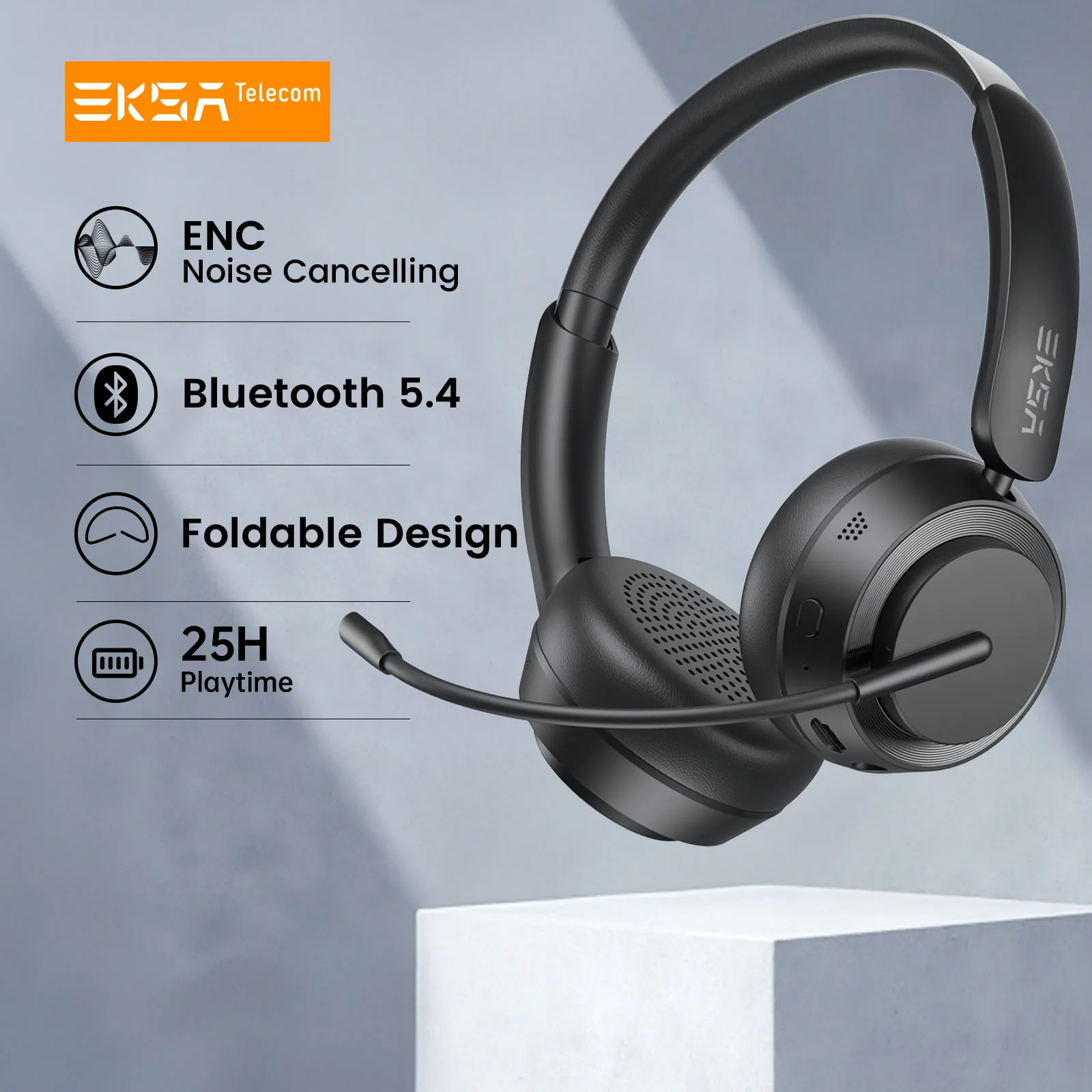 EKSA H35 Bluetooth Wireless Headset ENC Microphone - Image 1