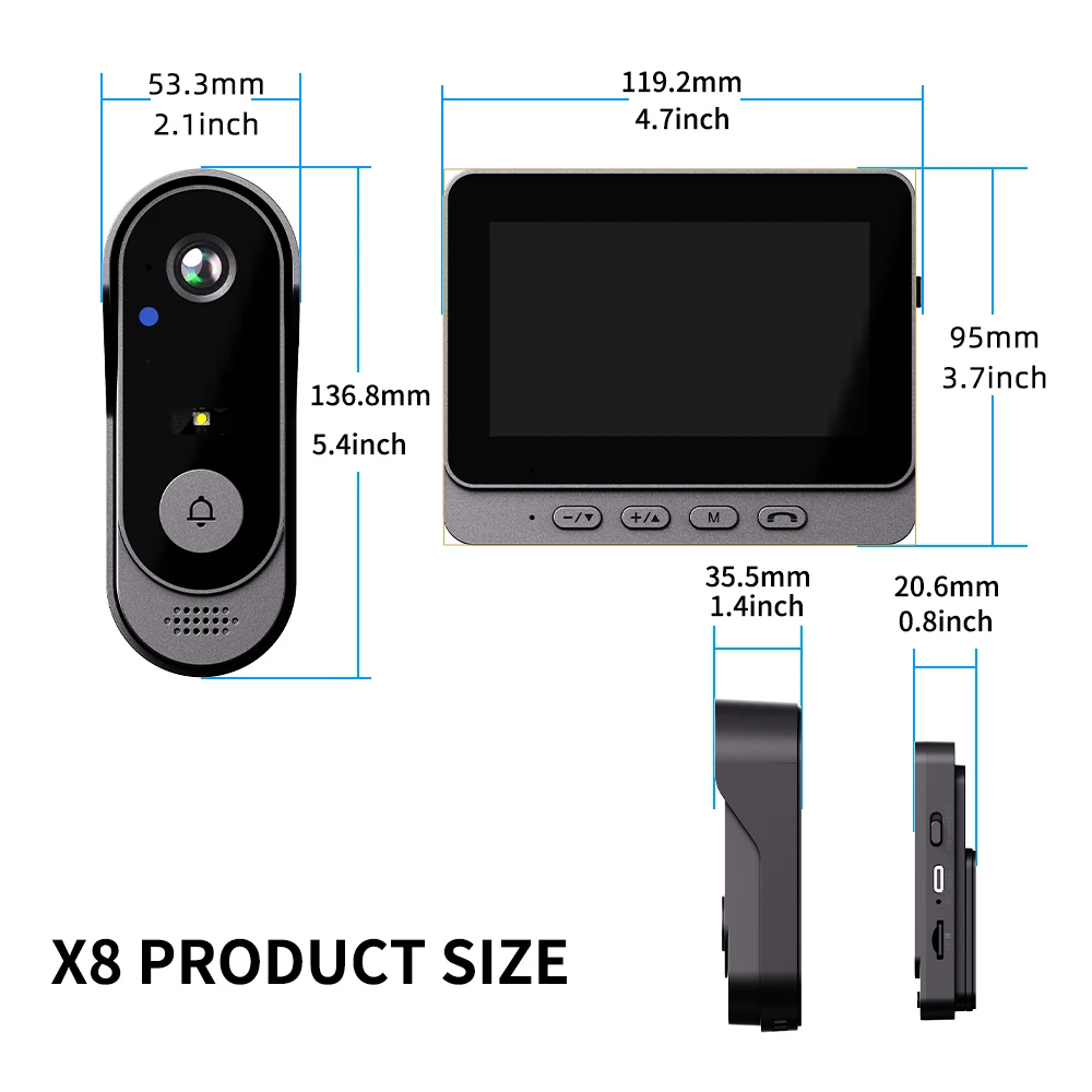 Wireless Video Intercom Doorbell Monitor System - Image 2