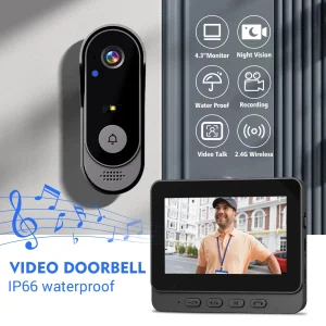 Wireless Video Intercom Doorbell Monitor System