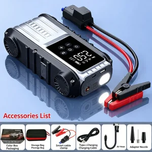 2-in-1 1800A Jump Starter Tire Inflator Power Bank - Thumbnail Image 3