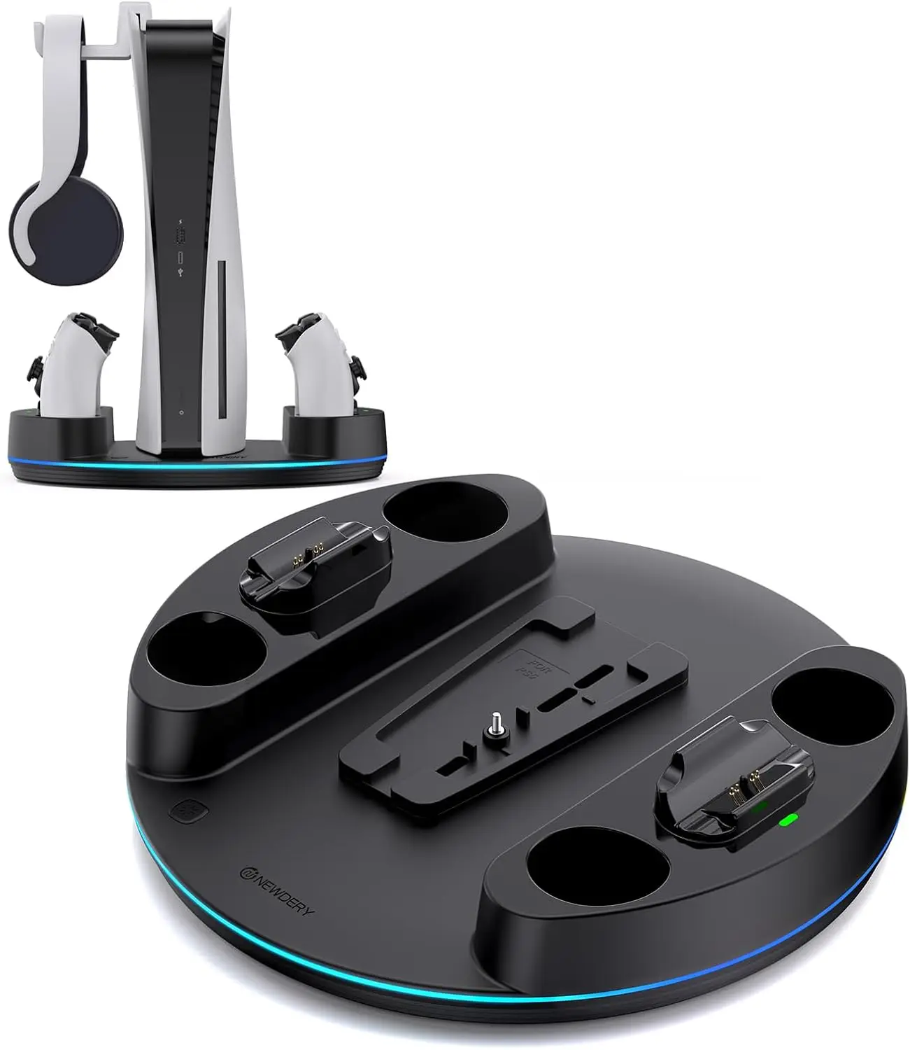NEWDERY PS5 Pro Slim RGB Stand Charger - Image 3
