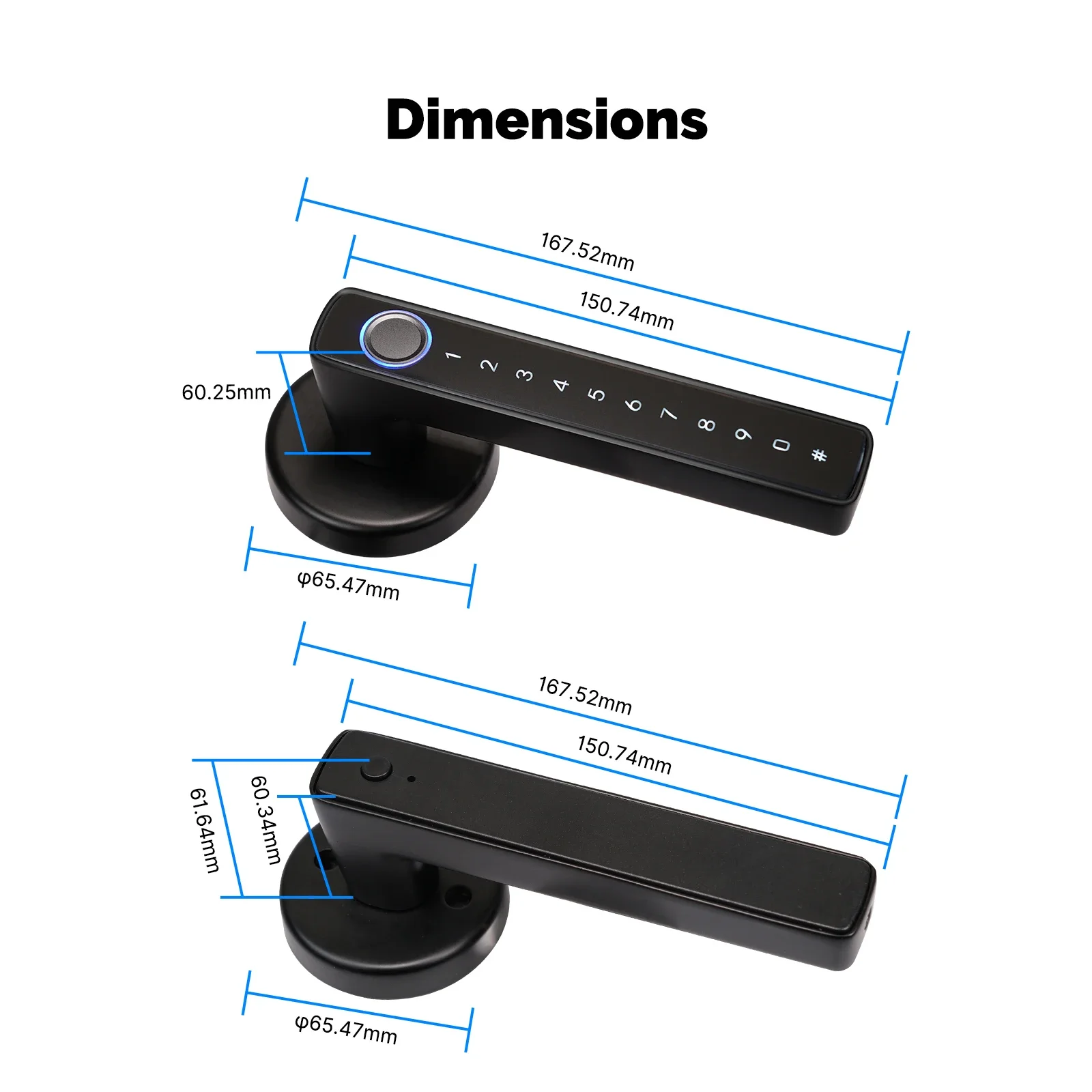 MOES Tuya Smart Fingerprint Door Lock - Image 1